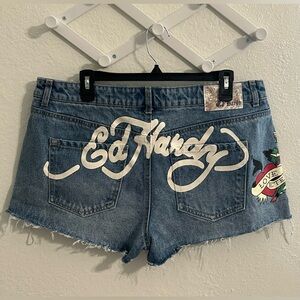 Ed Hardy Denim Jean Shorts | Size XL